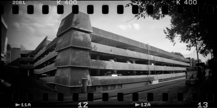 Westgate Car Park, Oxford Lomography Sprocket Rocket, Kentmere 400
