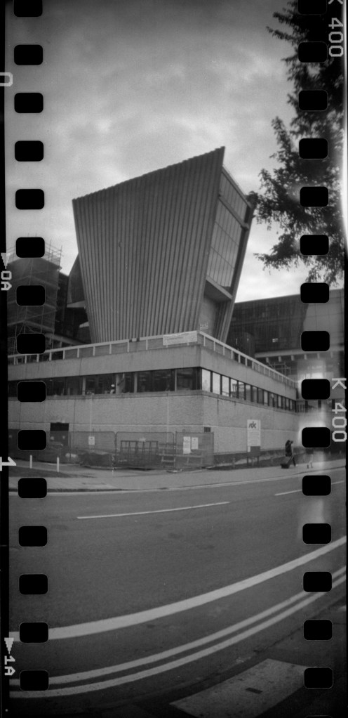Denys Wilkinson Building, Lomography Sprocket Rocket, Kentmere 400